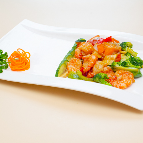 Scampi aux légumes